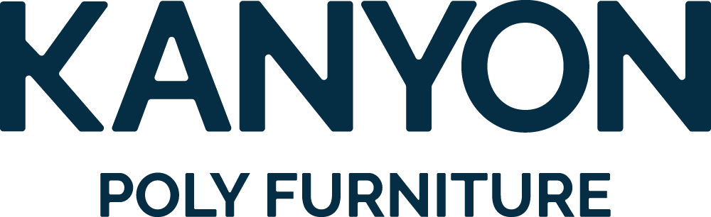 Outdoor living space furnished with Kanyon Poly Furniture